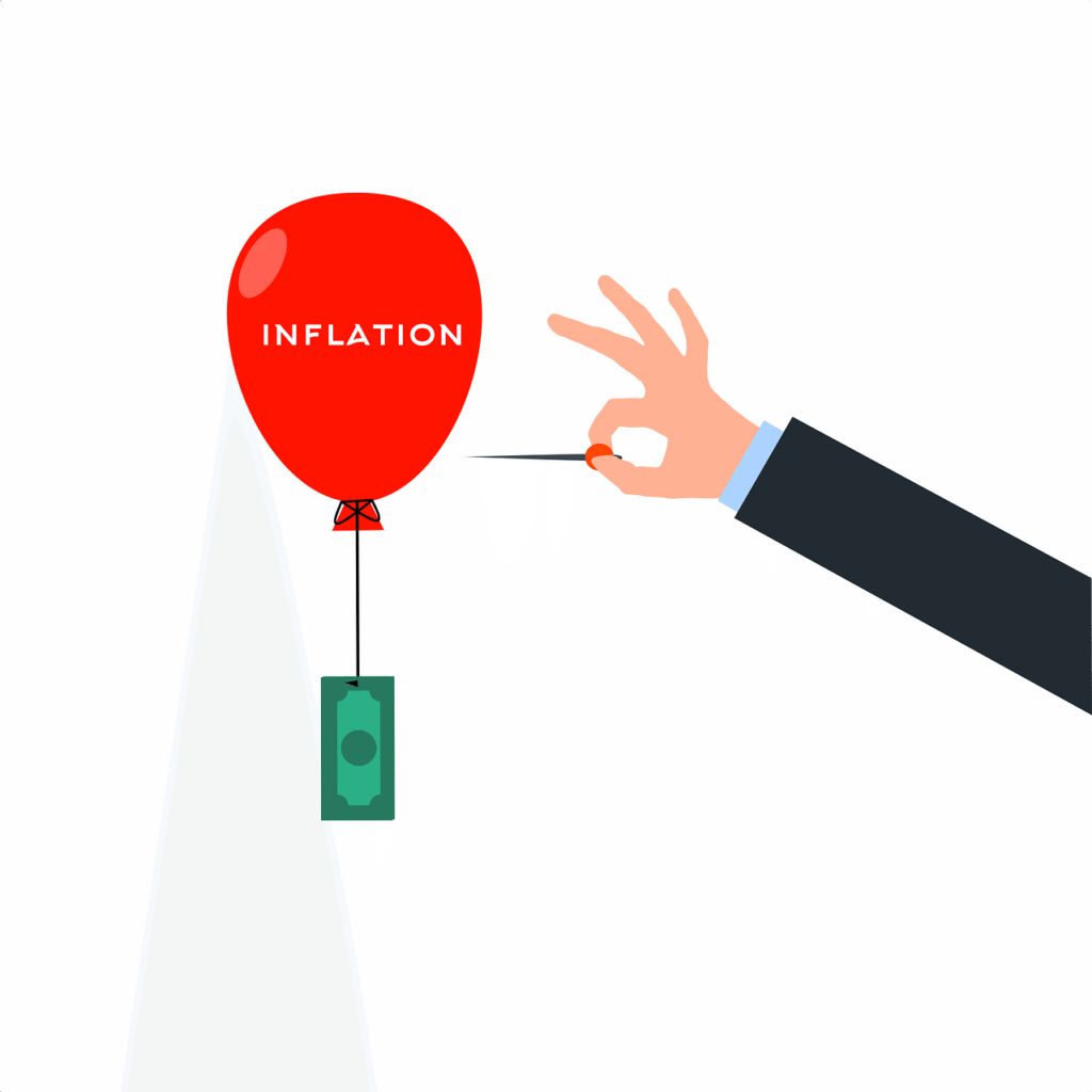 Inflation refers to the general increase in prices of goods and services over time, which leads to a decline in the purchasing power of money. When inflation is present, each unit of currency buys fewer goods and services than it did previously.