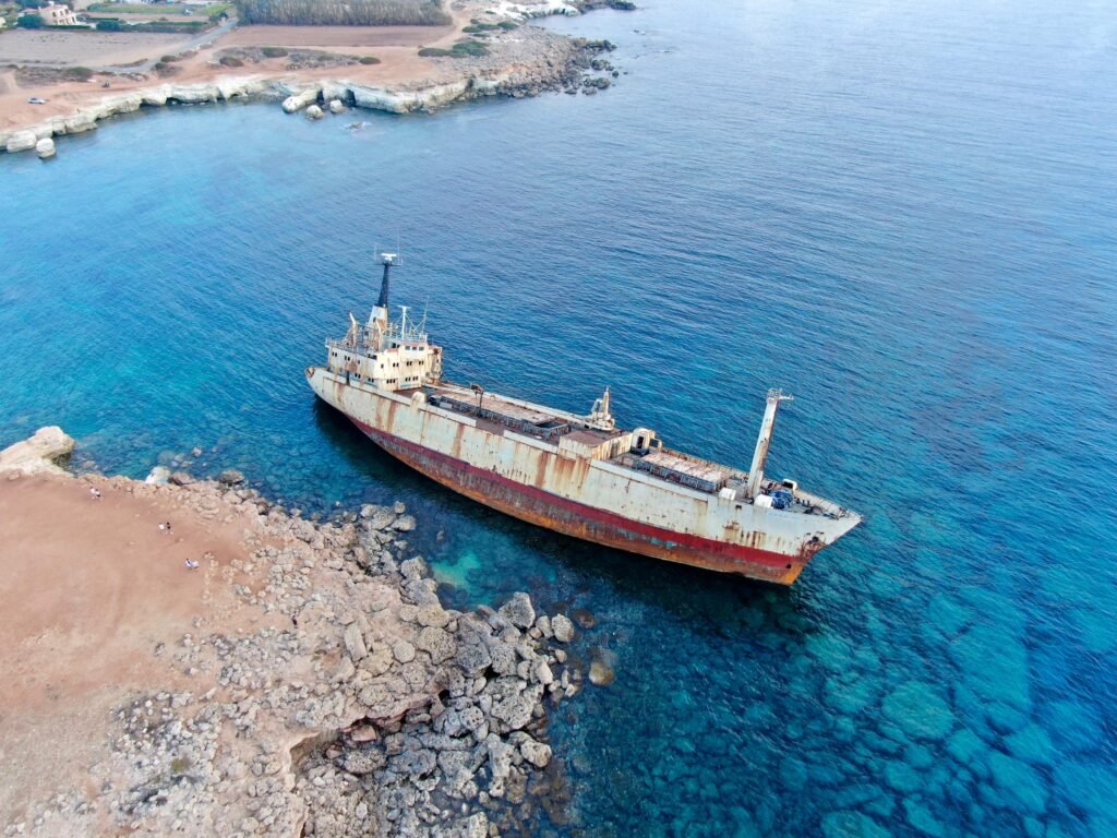 the division of Cyprus into two entities: the internationally recognized Republic of Cyprus in the south and the self-declared Turkish Republic of Northern Cyprus in the north.