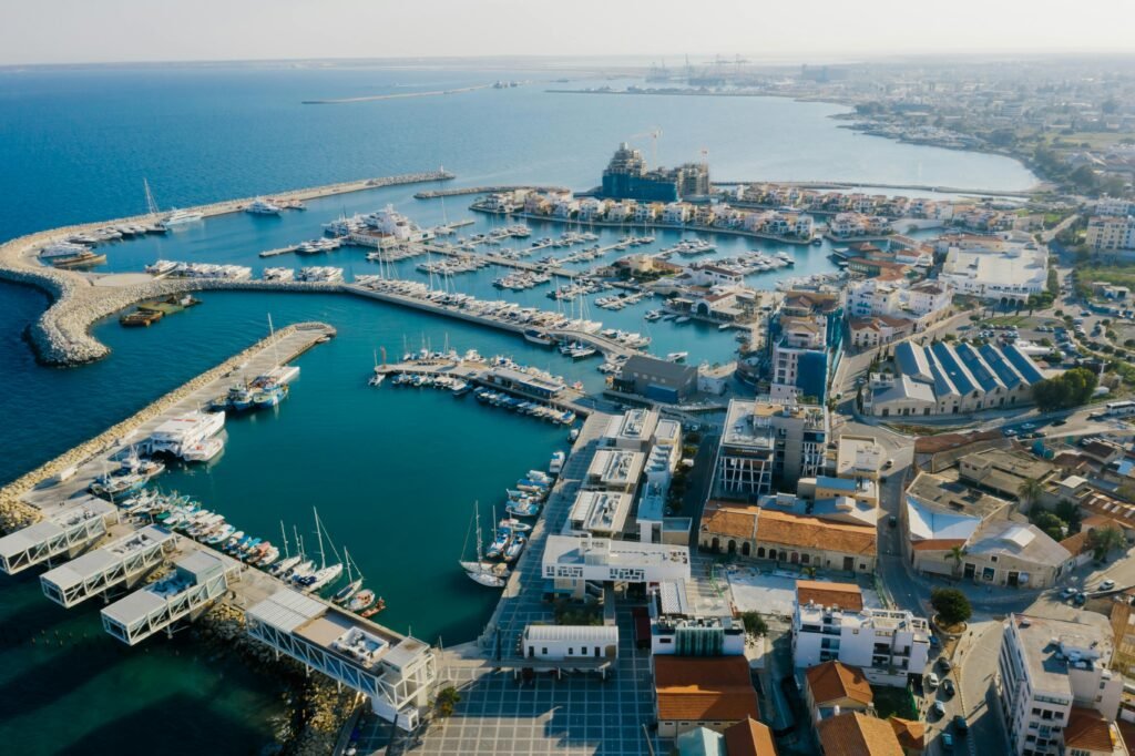 the division of Cyprus into two entities: the internationally recognized Republic of Cyprus in the south and the self-declared Turkish Republic of Northern Cyprus in the north.